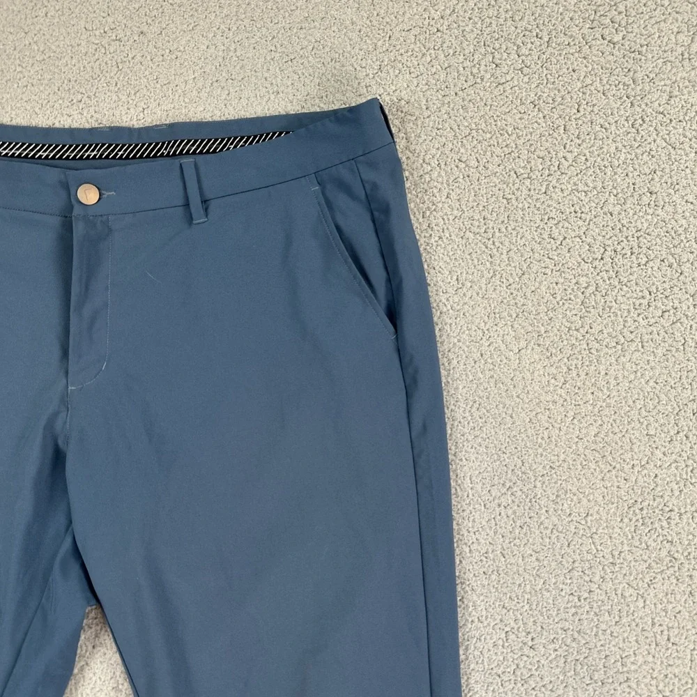 Primo Golf Pants Men 40 Short Blue Jogger Performance Tapered Stretch Ankle Zip